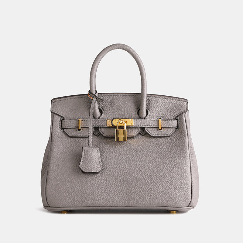Amaya | Women’s luxurious embossed leather handbag with gold accents