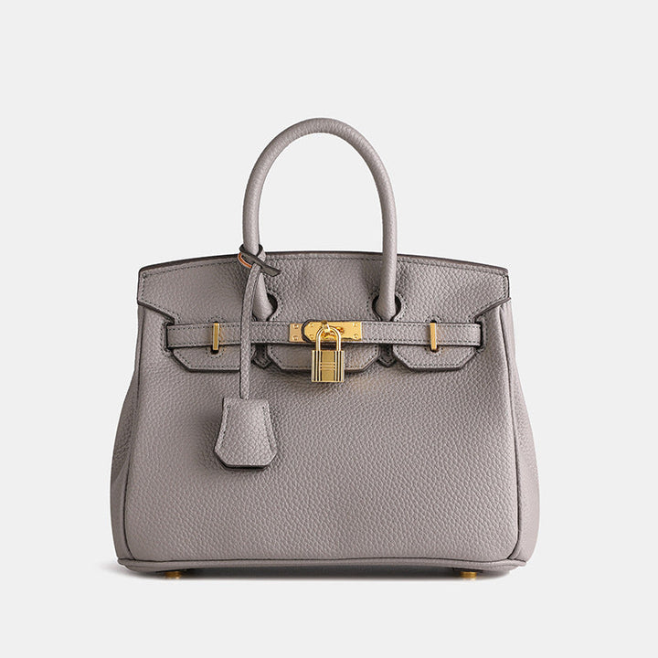 Amaya | Women’s luxurious embossed leather handbag with gold accents