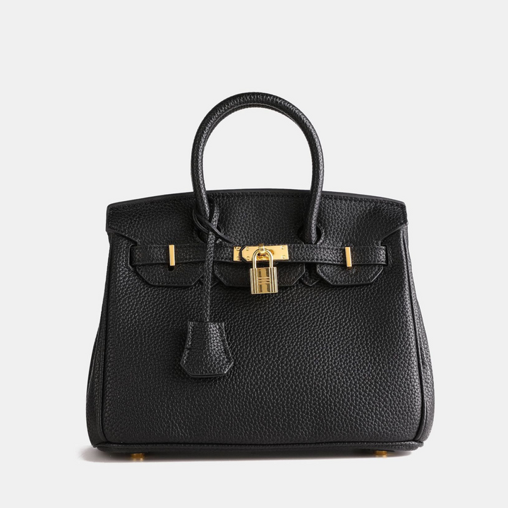 Amaya | Women’s luxurious embossed leather handbag with gold accents