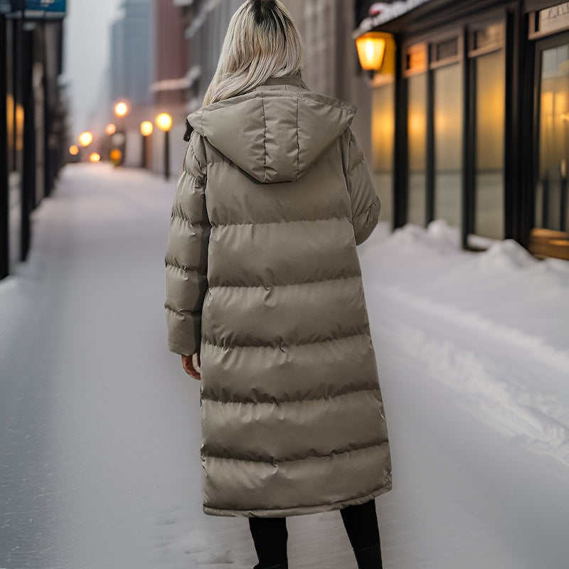 Elosia | Women’s long padded coat with hood