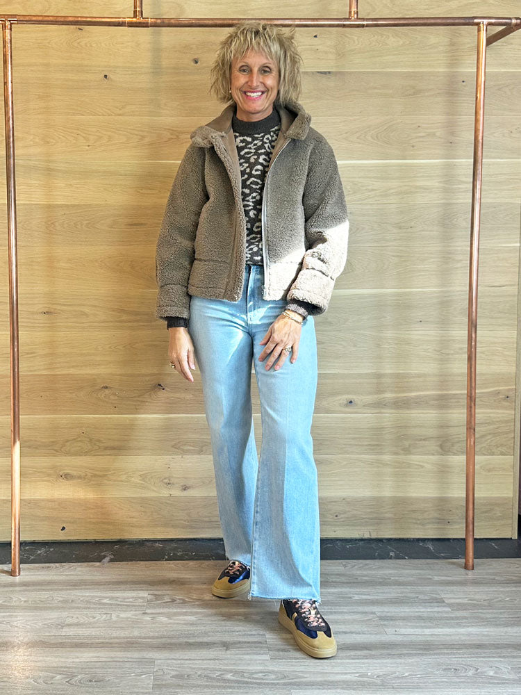 Felicia | Women’s short faux-shearling hooded jacket