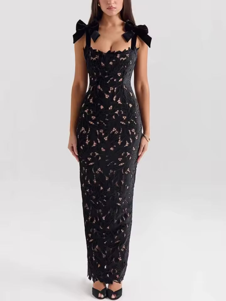 Martina | Women’s lace allure sleeveless maxi dress