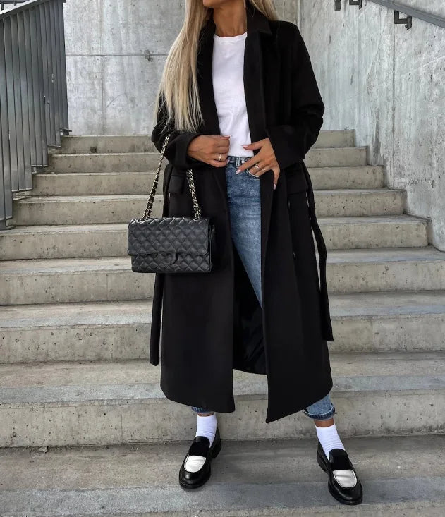 Jaliyah | Women’s belted trench coat with double-breasted design