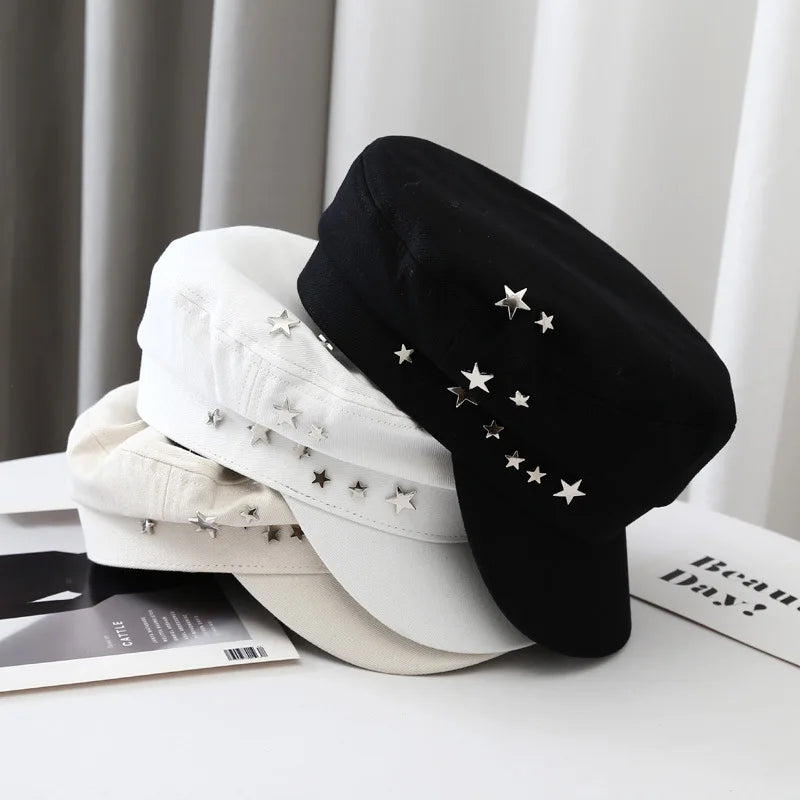 Brenda | Women’s cadet cap with star embellishments
