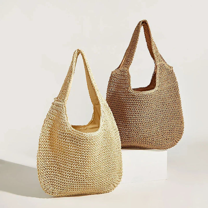Kaylee | Women’s tote bag with wicker design and interior pocket