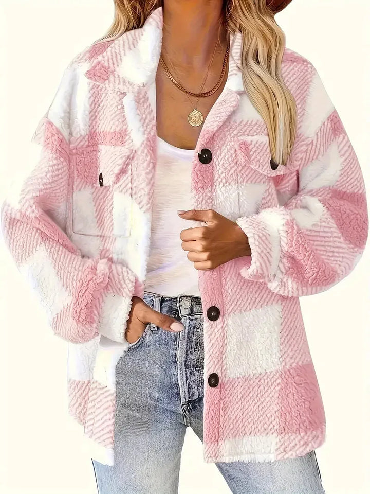 Zandra | Women’s plaid fleece jacket