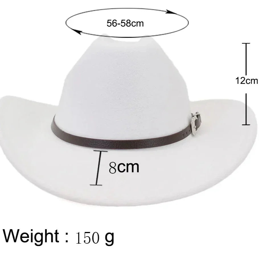 Rizza | Women's cowboy felt hat with silver buckle detail