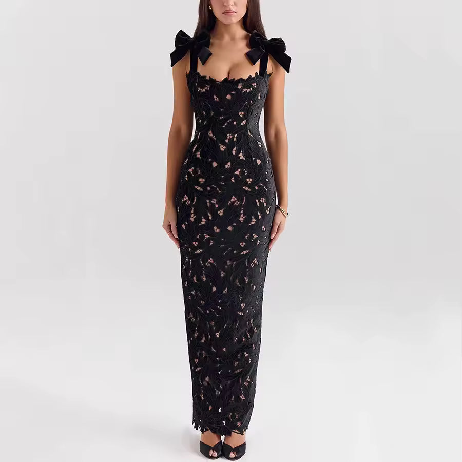 Martina | Women’s lace allure sleeveless maxi dress