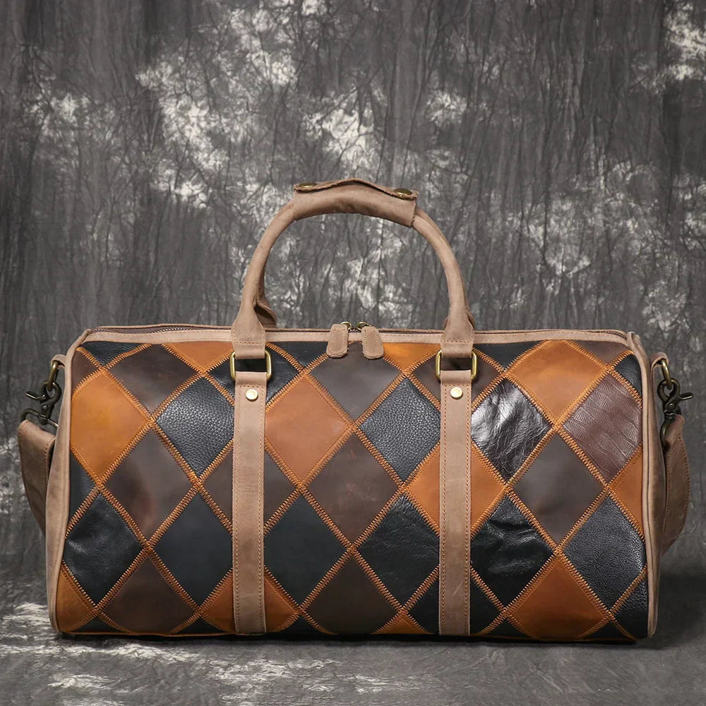 Piper | Women's vintage leather duffle bag