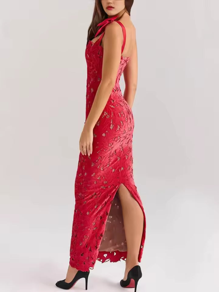 Martina | Women’s lace allure sleeveless maxi dress