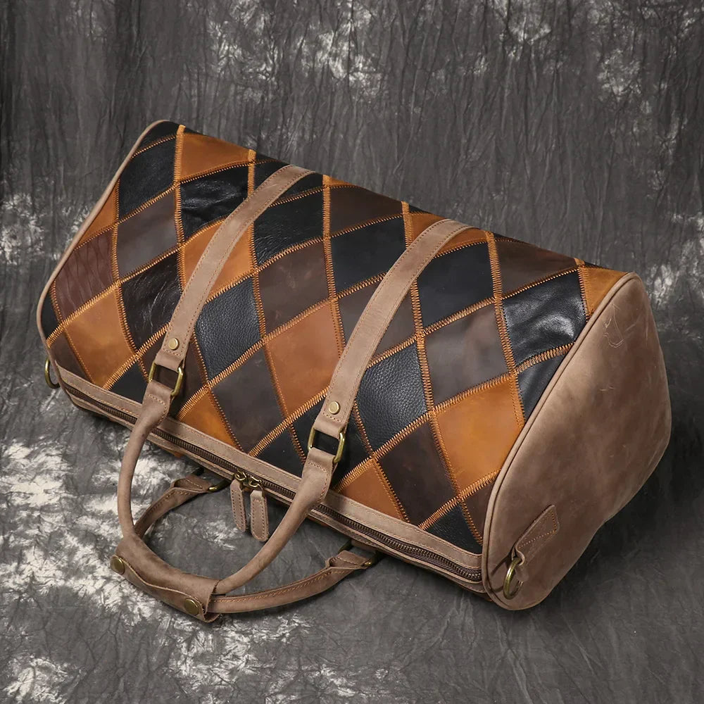 Piper | Women's vintage leather duffle bag