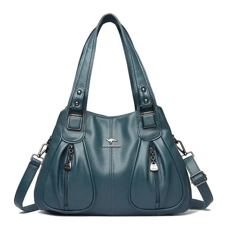 Kamila | Women’s shoulder bag with dual handles and front zip detail