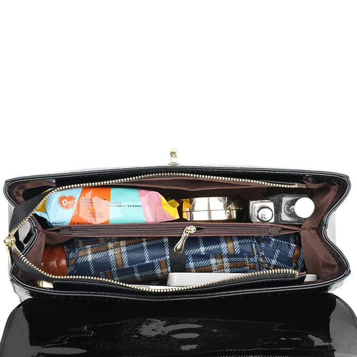 Sylvia | Women’s embossed handbag with crossbody strap