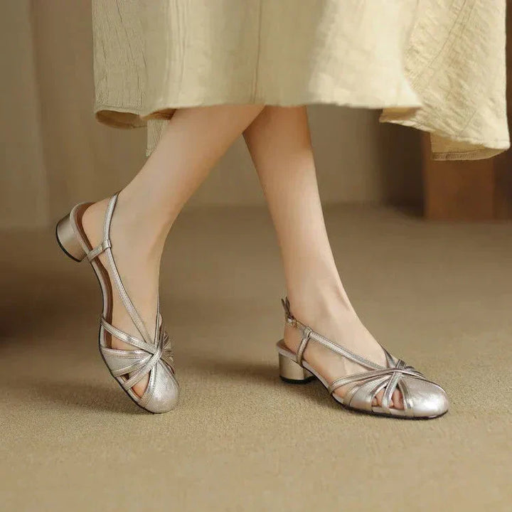 Margot | Women's block heel sandals with crossover straps