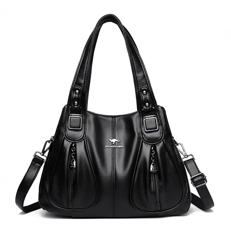 Kamila | Women’s shoulder bag with dual handles and front zip detail