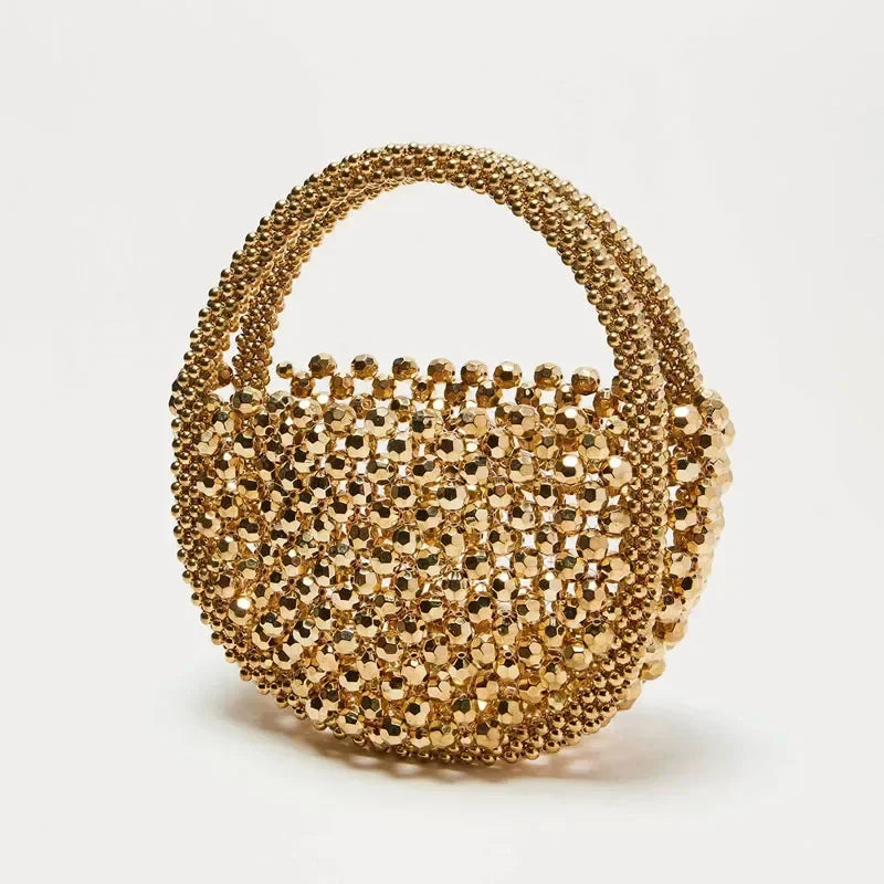 Lilliana | Women’s beaded handbag with sculptural silhouette and rounded handle