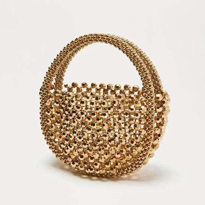 Lilliana | Women’s beaded handbag with sculptural silhouette and rounded handle