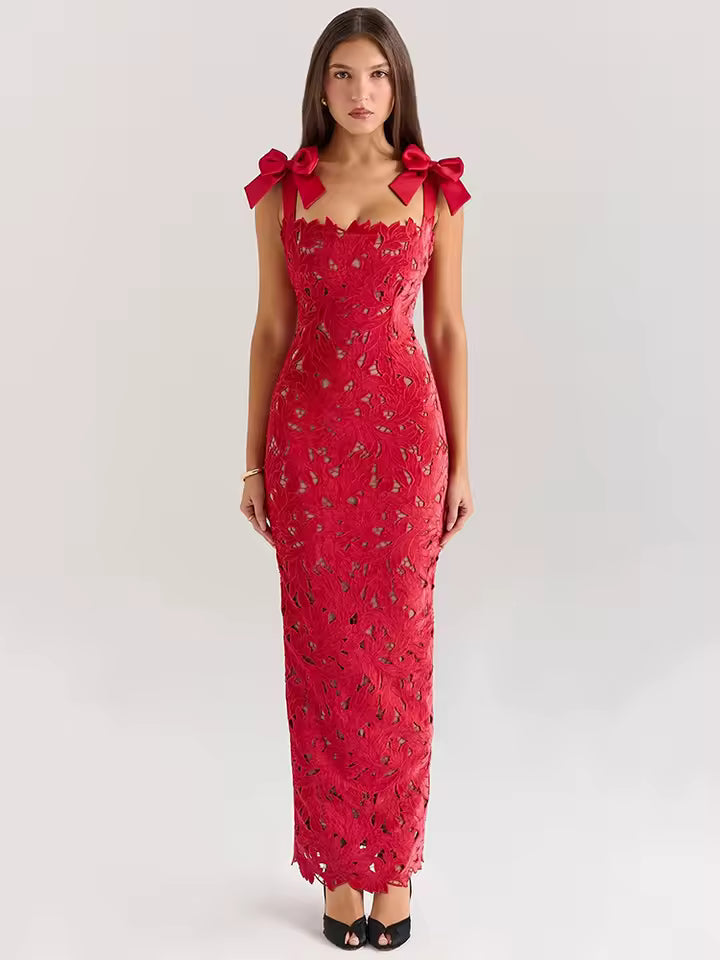 Martina | Women’s lace allure sleeveless maxi dress