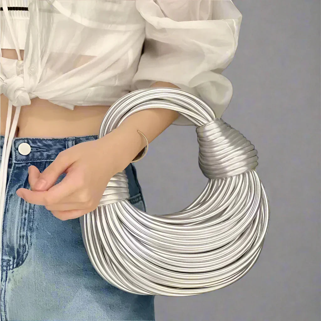 Rabiyah | Women’s crossbody wrap bag with sculptural design and detachable strap