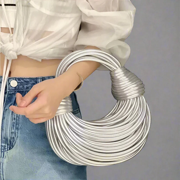 Rabiyah | Women’s crossbody wrap bag with sculptural design and detachable strap