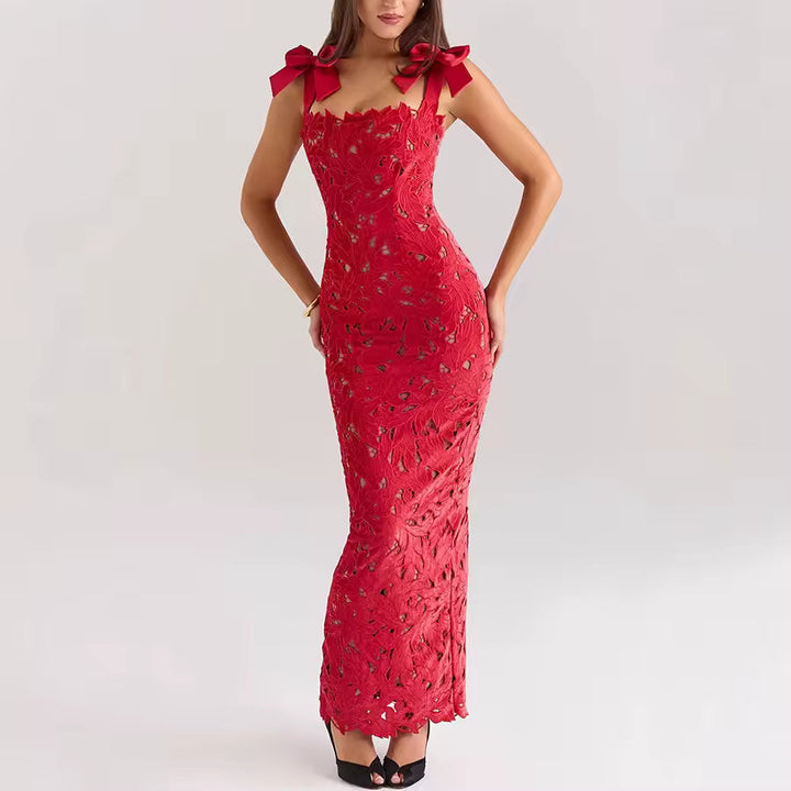 Martina | Women’s lace allure sleeveless maxi dress
