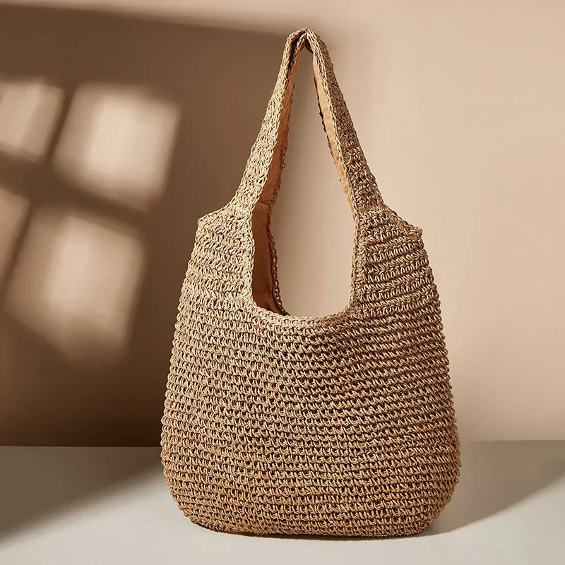 Kaylee | Women’s tote bag with wicker design and interior pocket