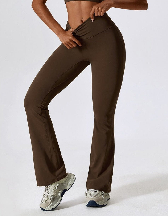 Sylvia | Women’s flared leggings with ruched detail and sleek fit