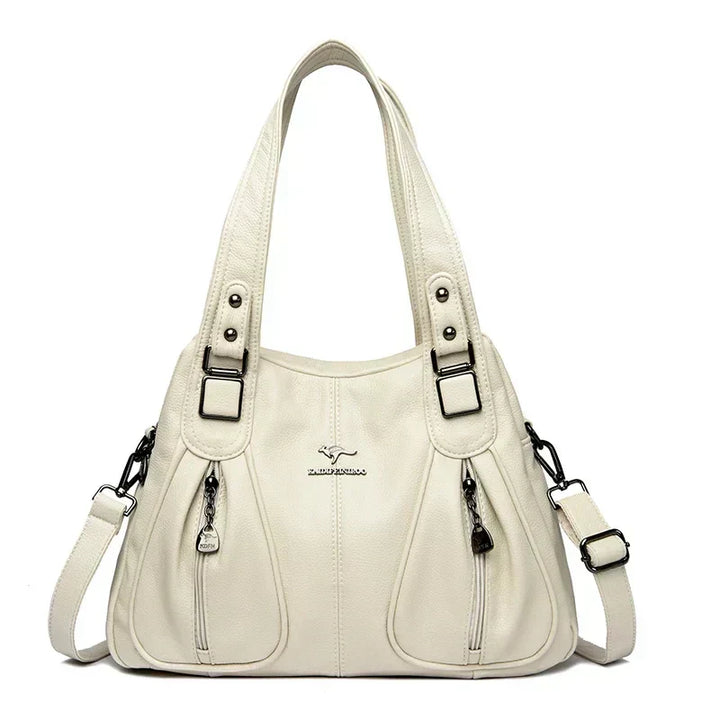 Kamila | Women’s shoulder bag with dual handles and front zip detail