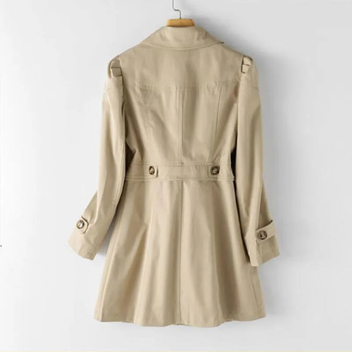 Goldie | Women’s mid-length trench coat with classic tailored cut