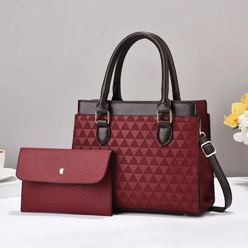 Juniper | Women’s embossed handbag set with matching wallet