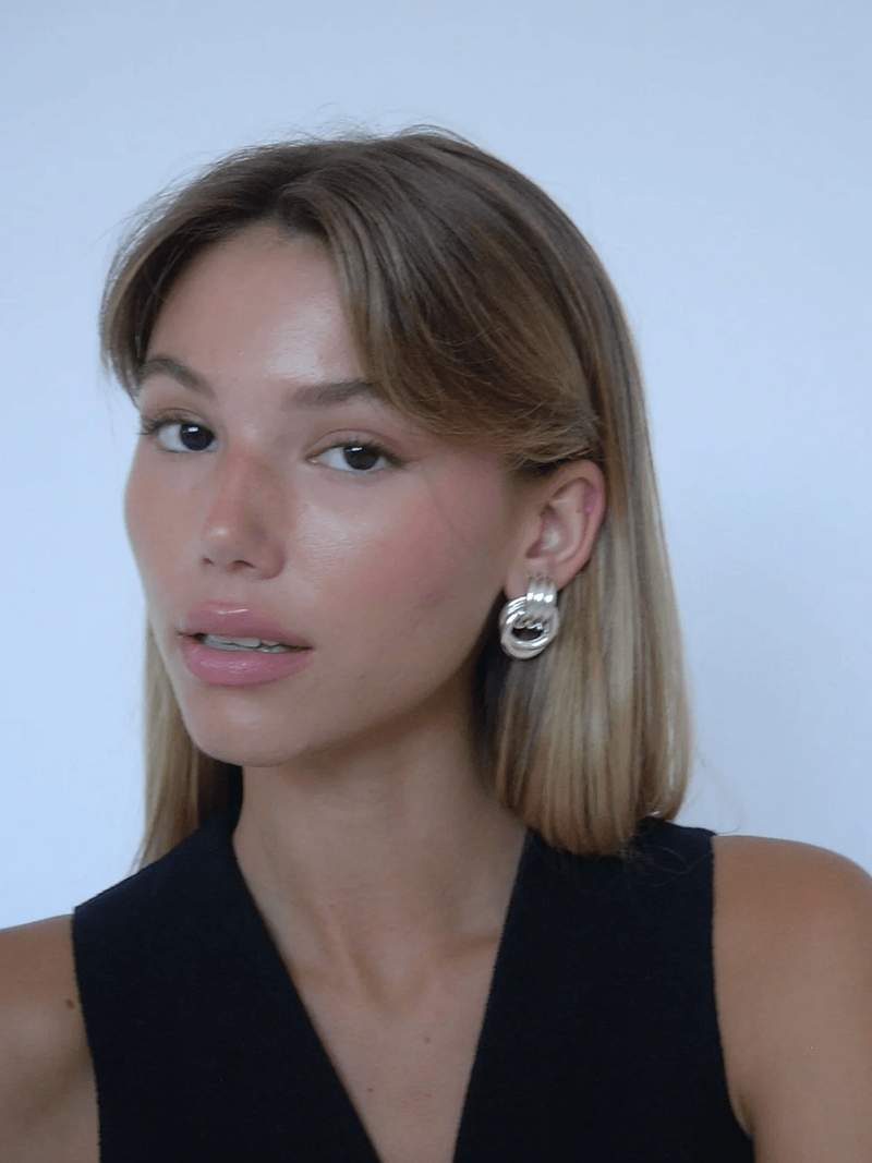 Cleo | Women’s knot earrings with sculpted stud design