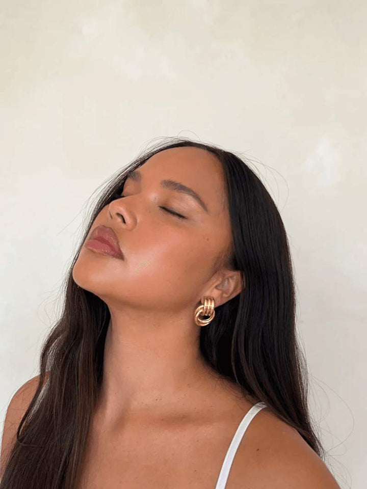 Cleo | Women’s knot earrings with sculpted stud design