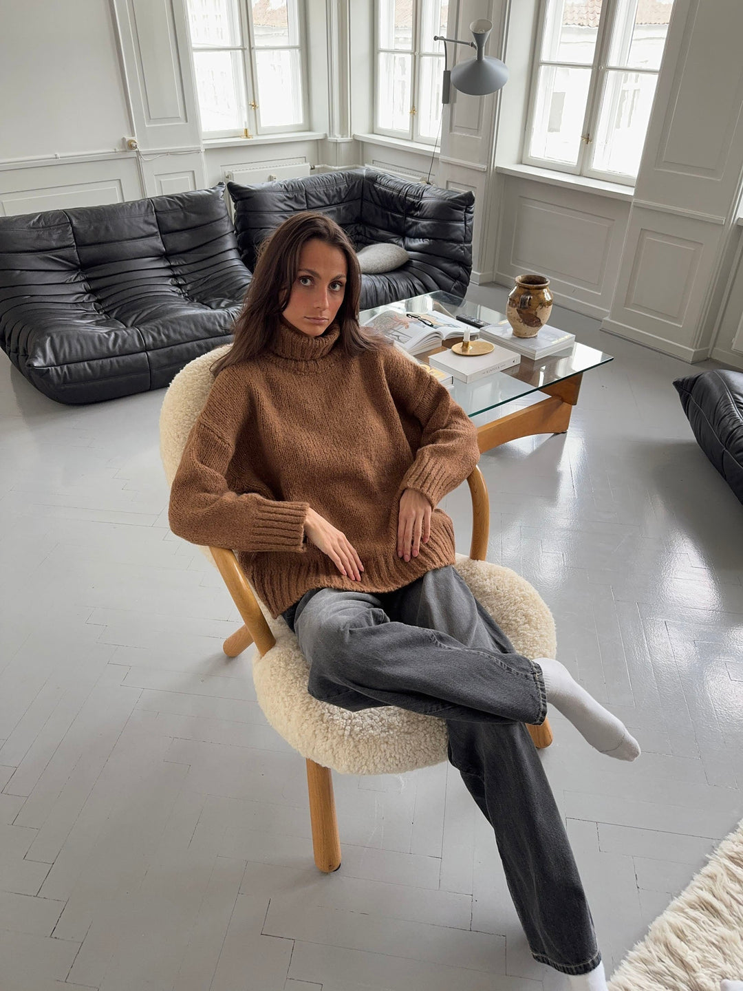 Yani | Women’s turtleneck sweater with ribbed hem design