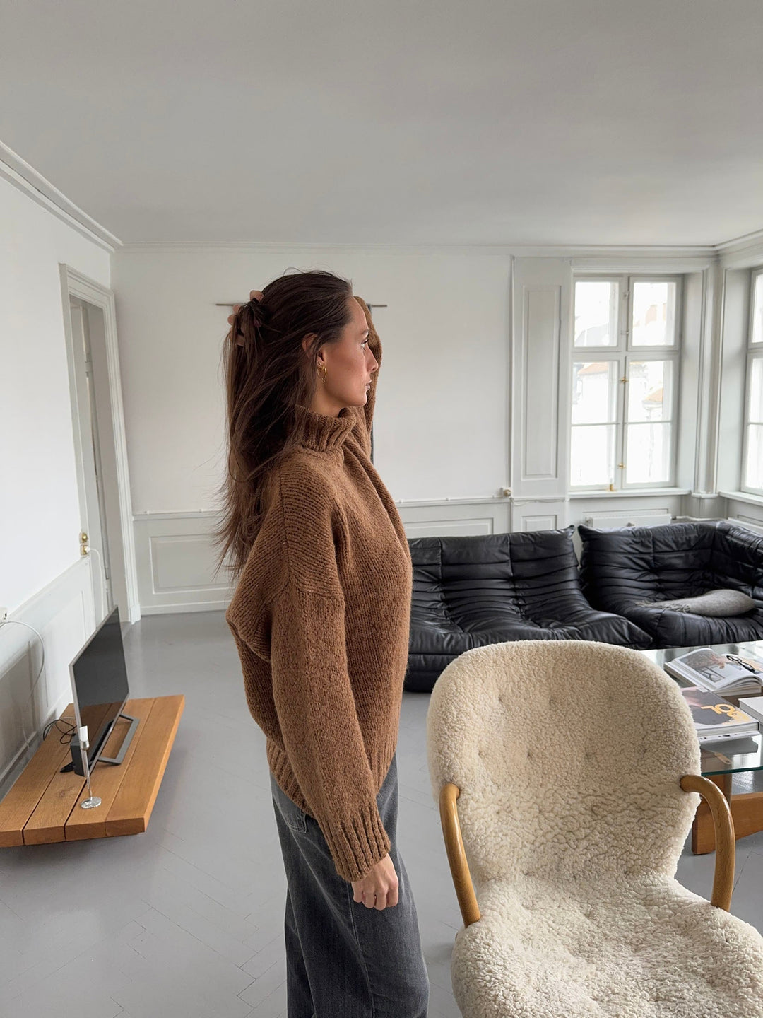 Yani | Women’s turtleneck sweater with ribbed hem design