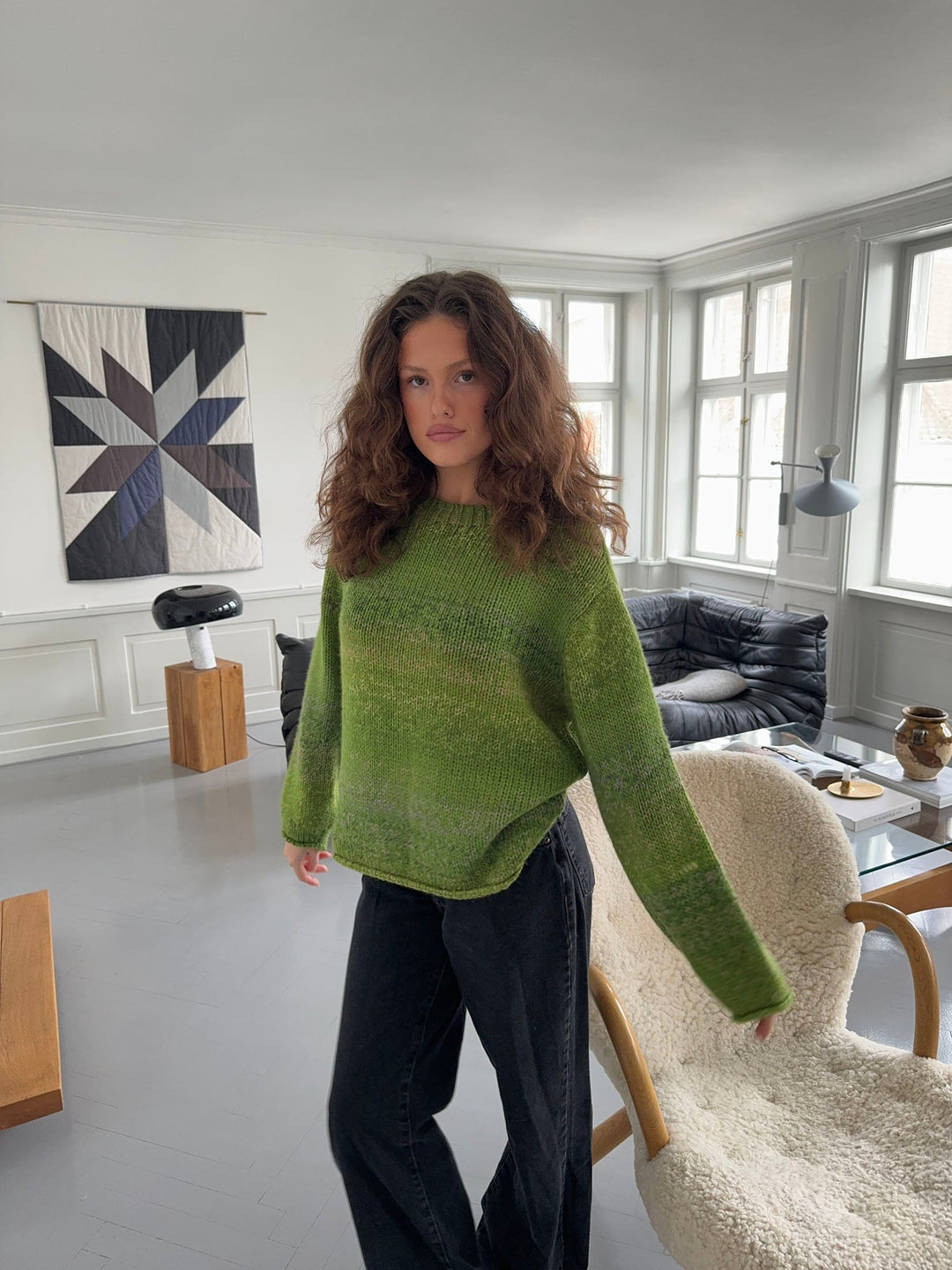 Isla | Women’s knit sweater with multicolored design