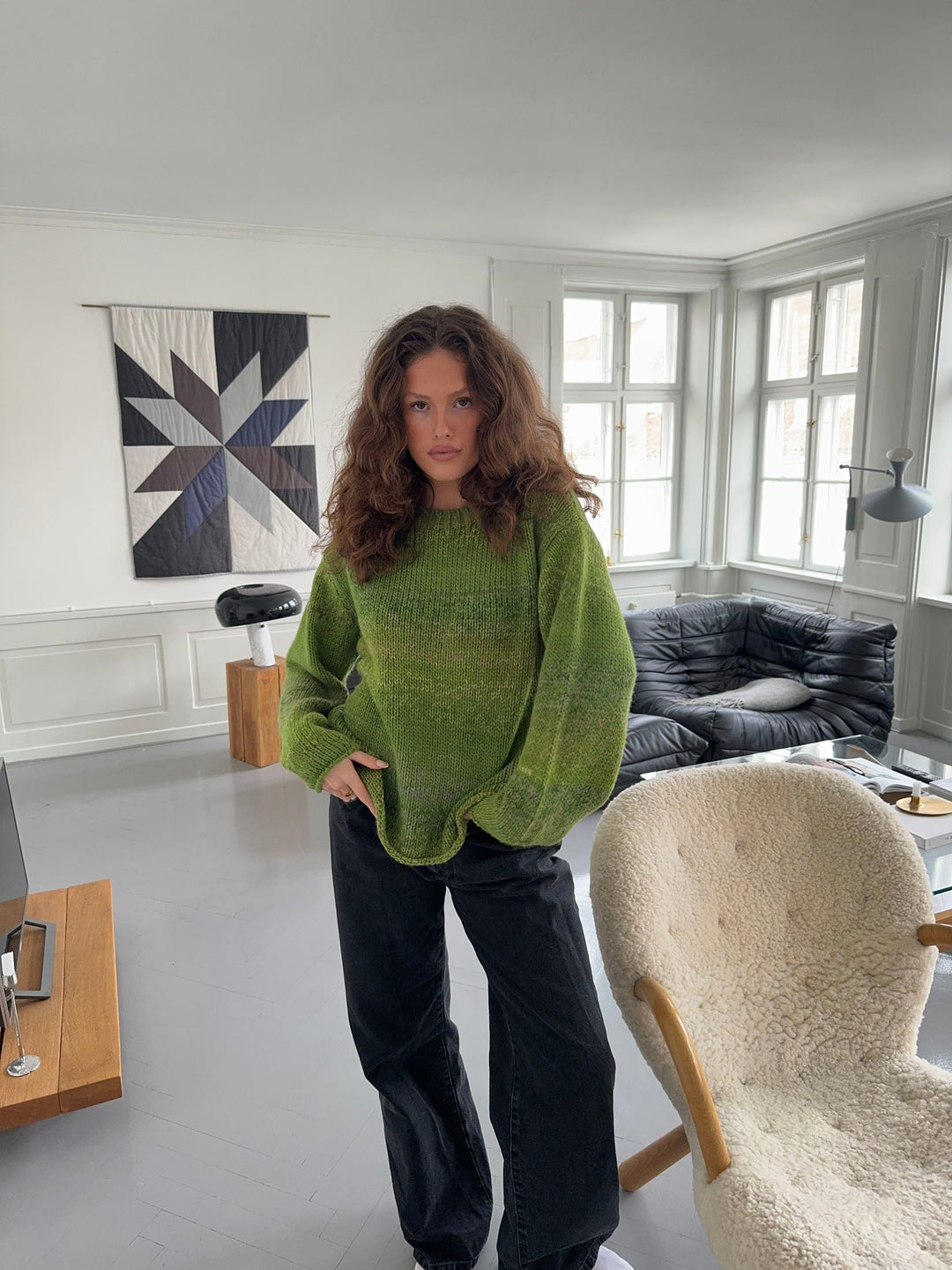 Isla | Women’s knit sweater with multicolored design