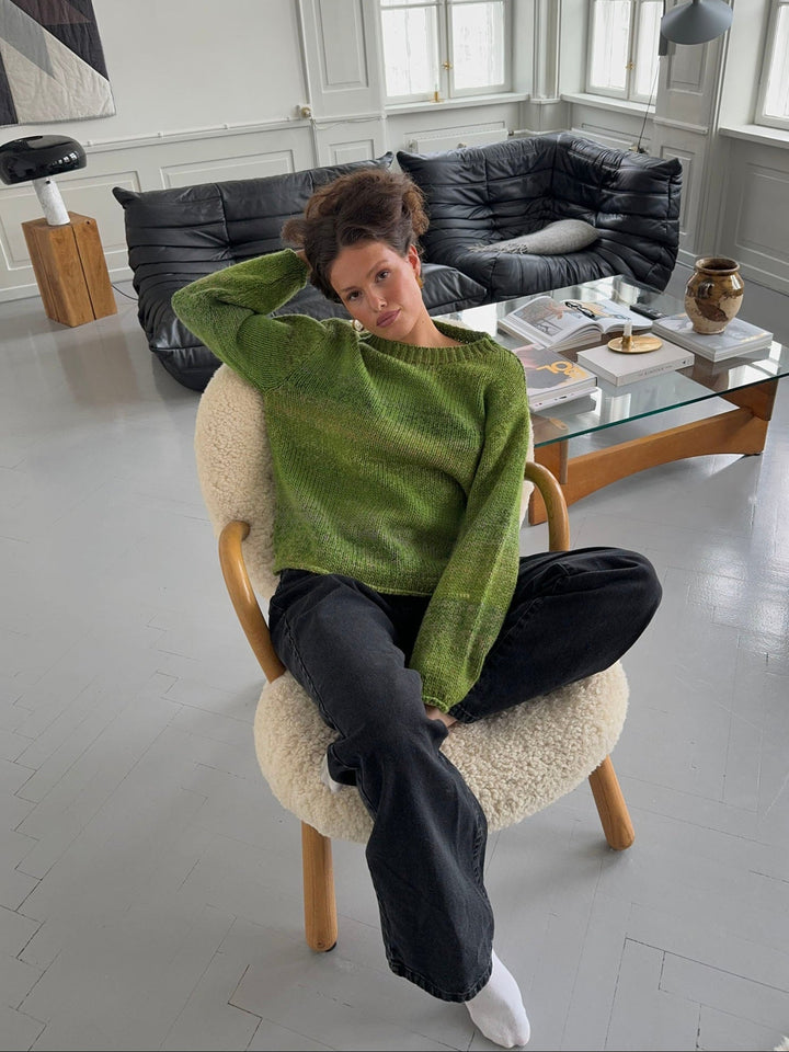 Isla | Women’s knit sweater with multicolored design