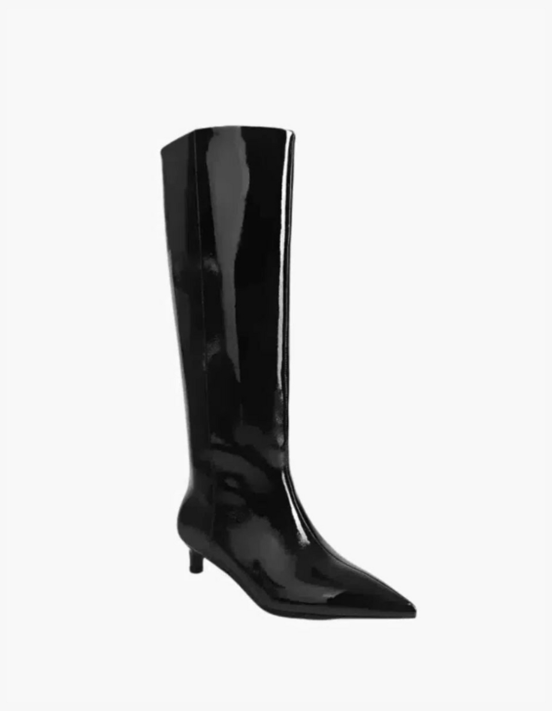 Tania | Women’s faux leather knee-high kitten heel boots