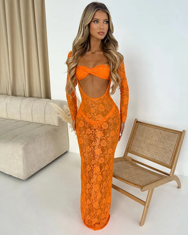 Leah | Women’s zestlace reveal dress with lace panels