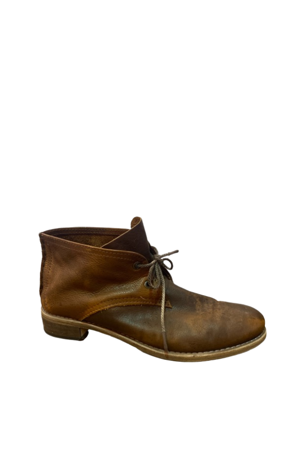 Charise | Women’s vintage brown leather lace-up ankle boots
