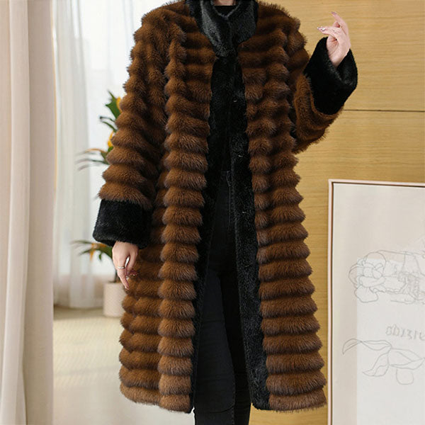 Maricon | Women’s long faux mink fur coat