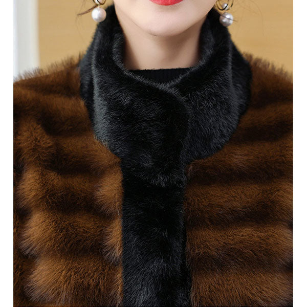 Maricon | Women’s long faux mink fur coat