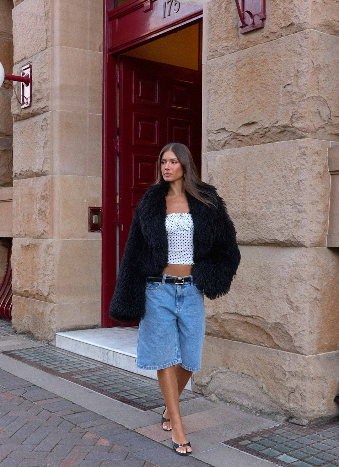 Georgina | Women’s cropped faux-fur jacket