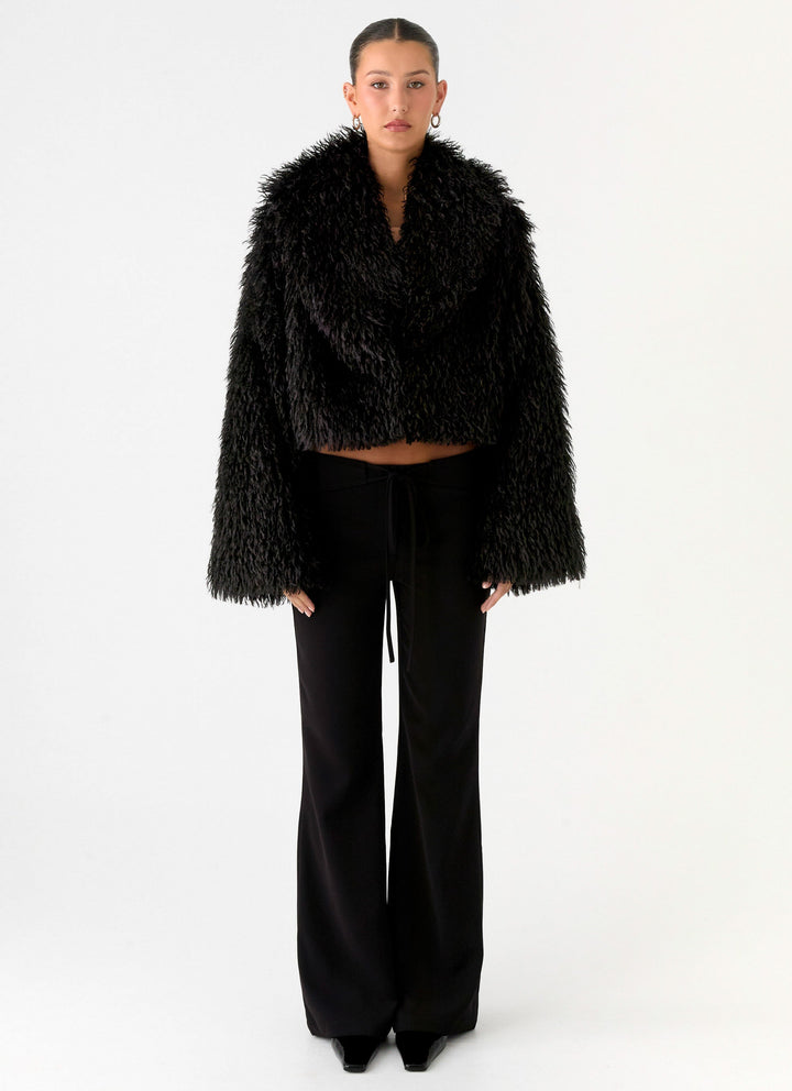 Georgina | Women’s cropped faux-fur jacket