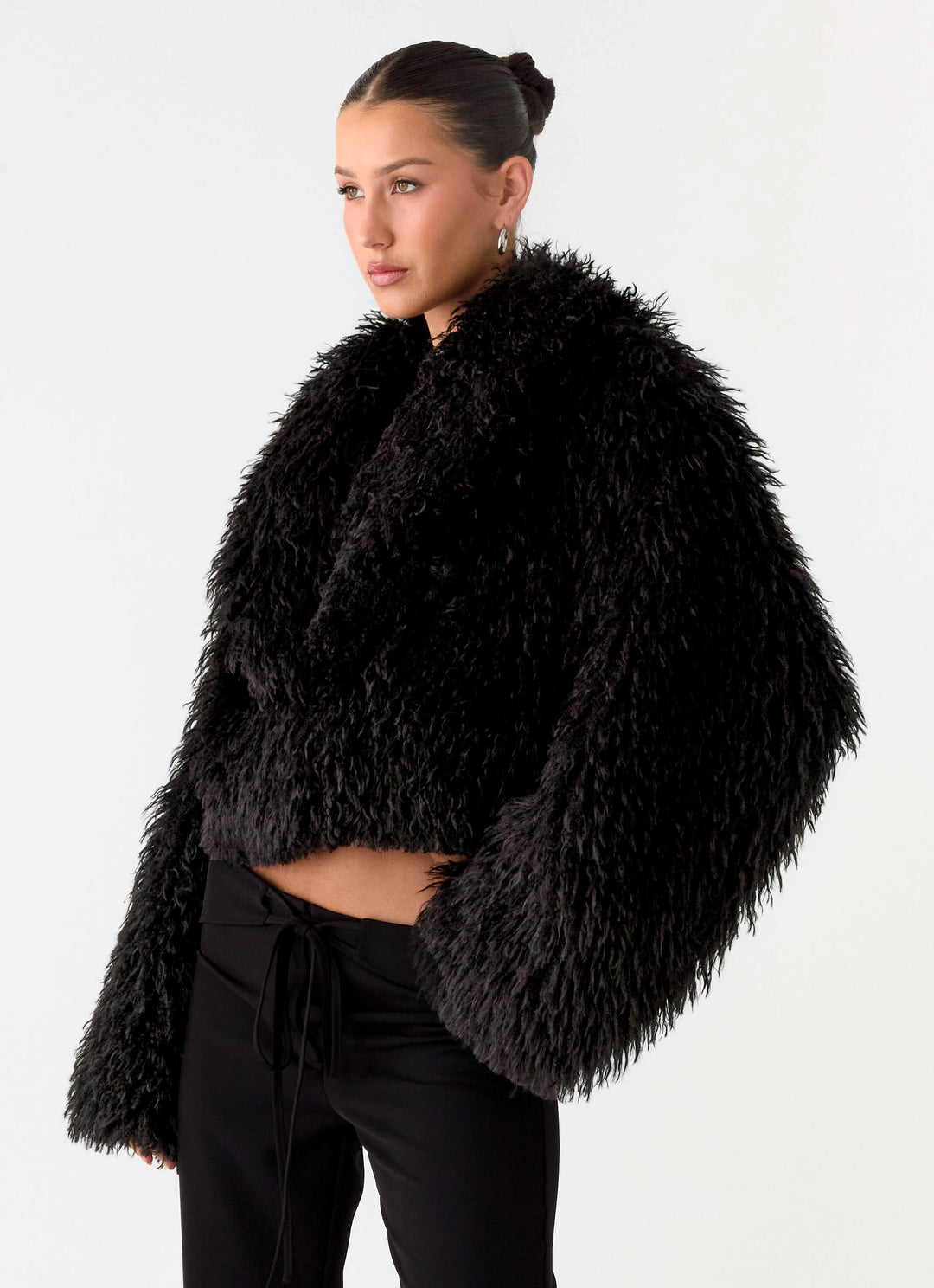 Georgina | Women’s cropped faux-fur jacket