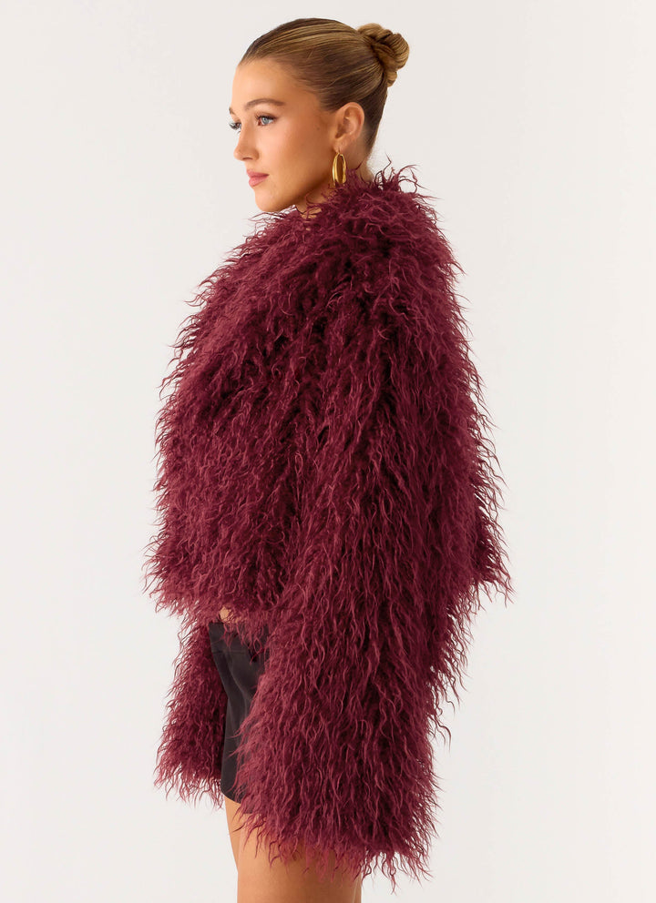 Virgie | Women’s cropped faux-fur jacket
