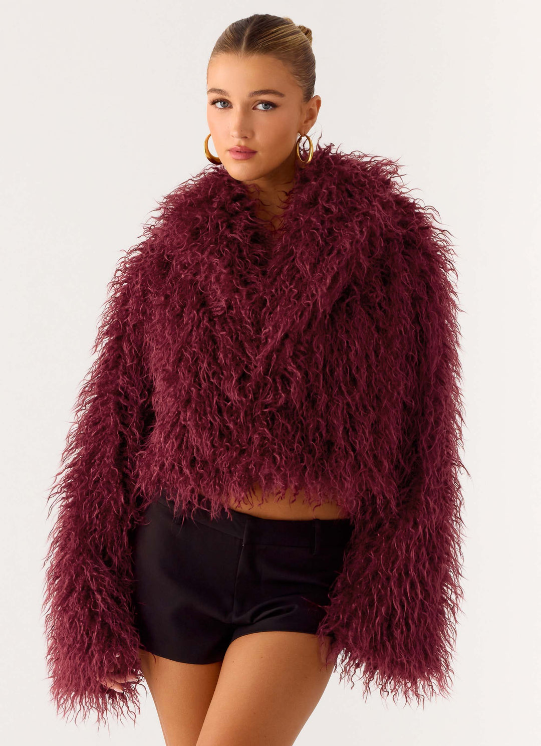 Virgie | Women’s cropped faux-fur jacket