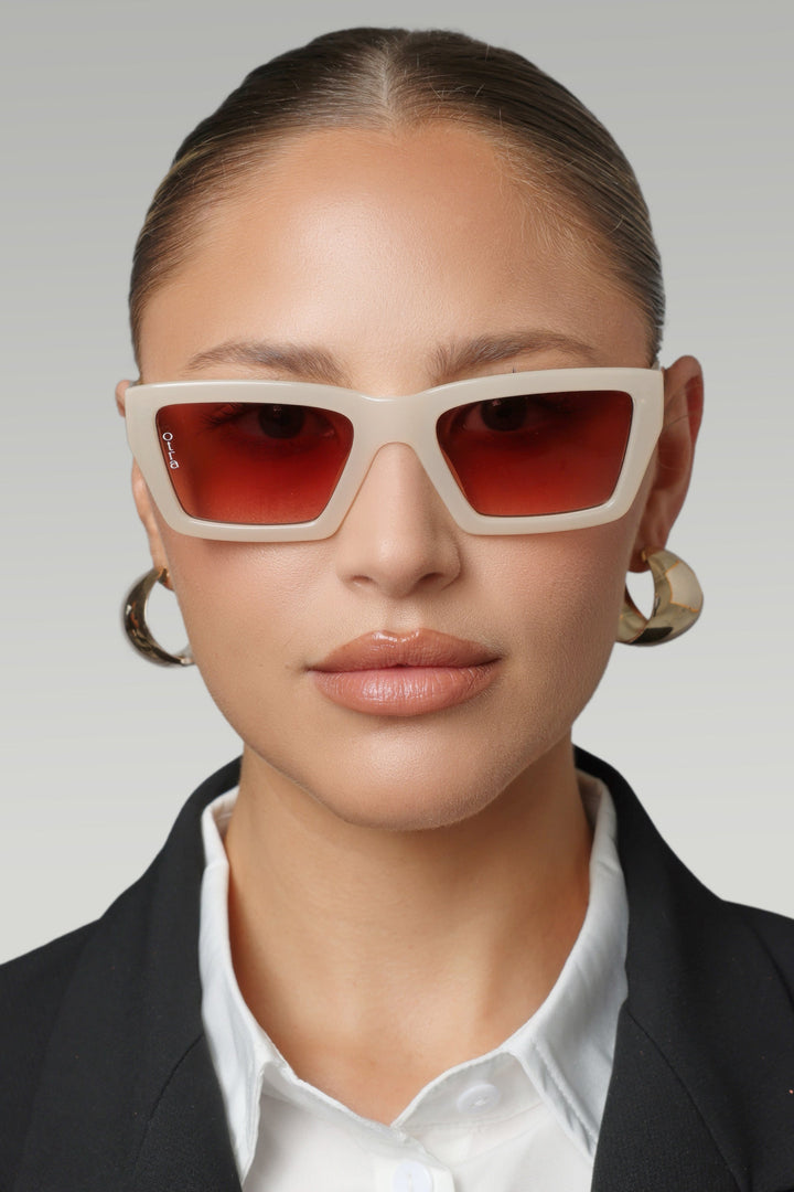 Aljena | Women’s square-frame sunglasses with brown-fade lenses