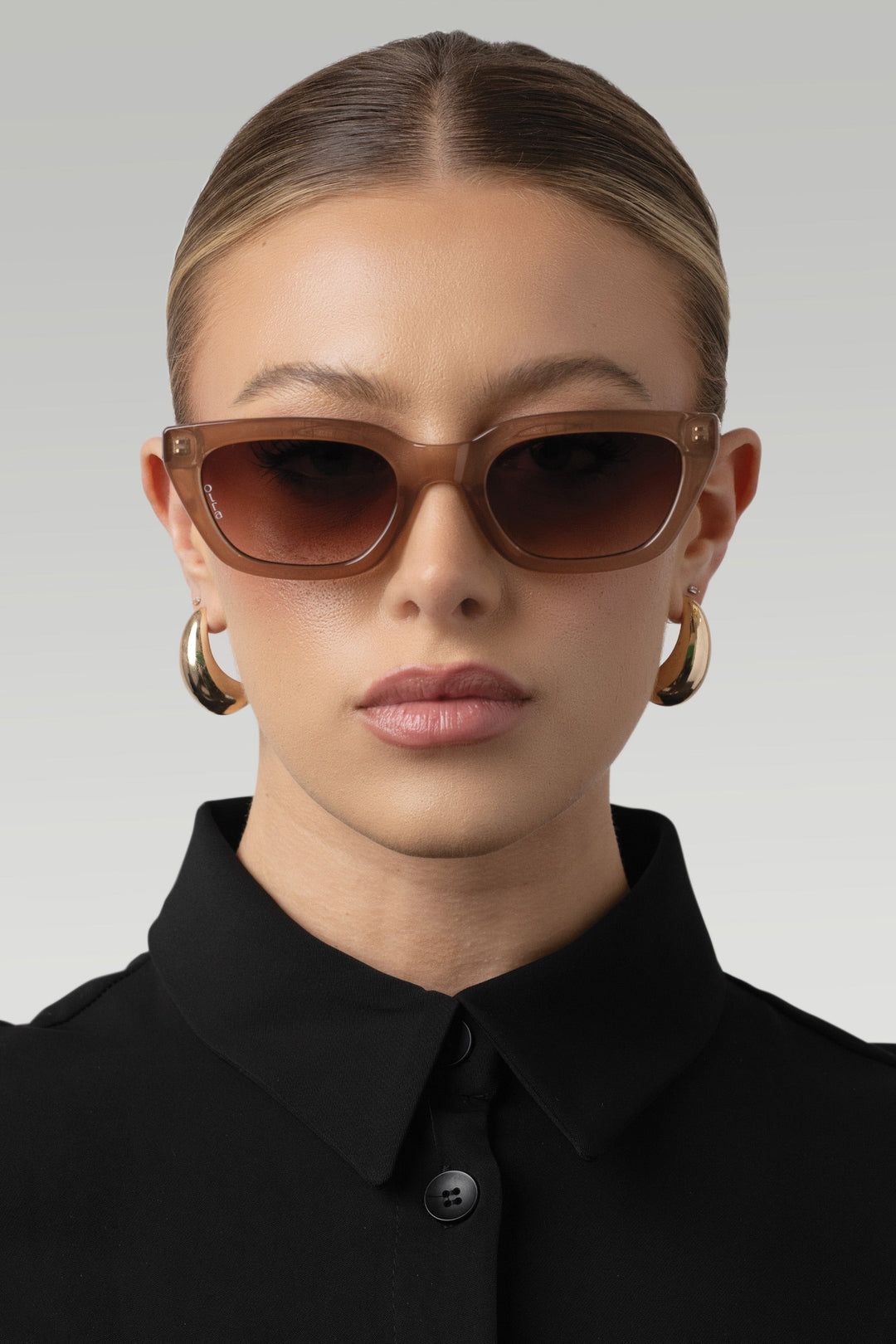 Nova | Women’s rounded cat-eye sunglasses with brown lenses