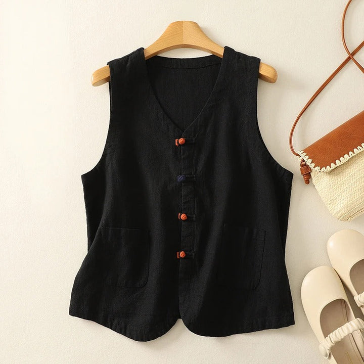 Mira | Women’s linen sleeveless vest